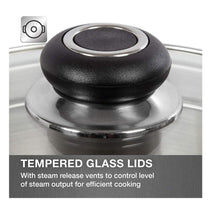 Morphy Richards 3 Tier Steamer 18cm Stainless Steel with Tempered Glass Lid