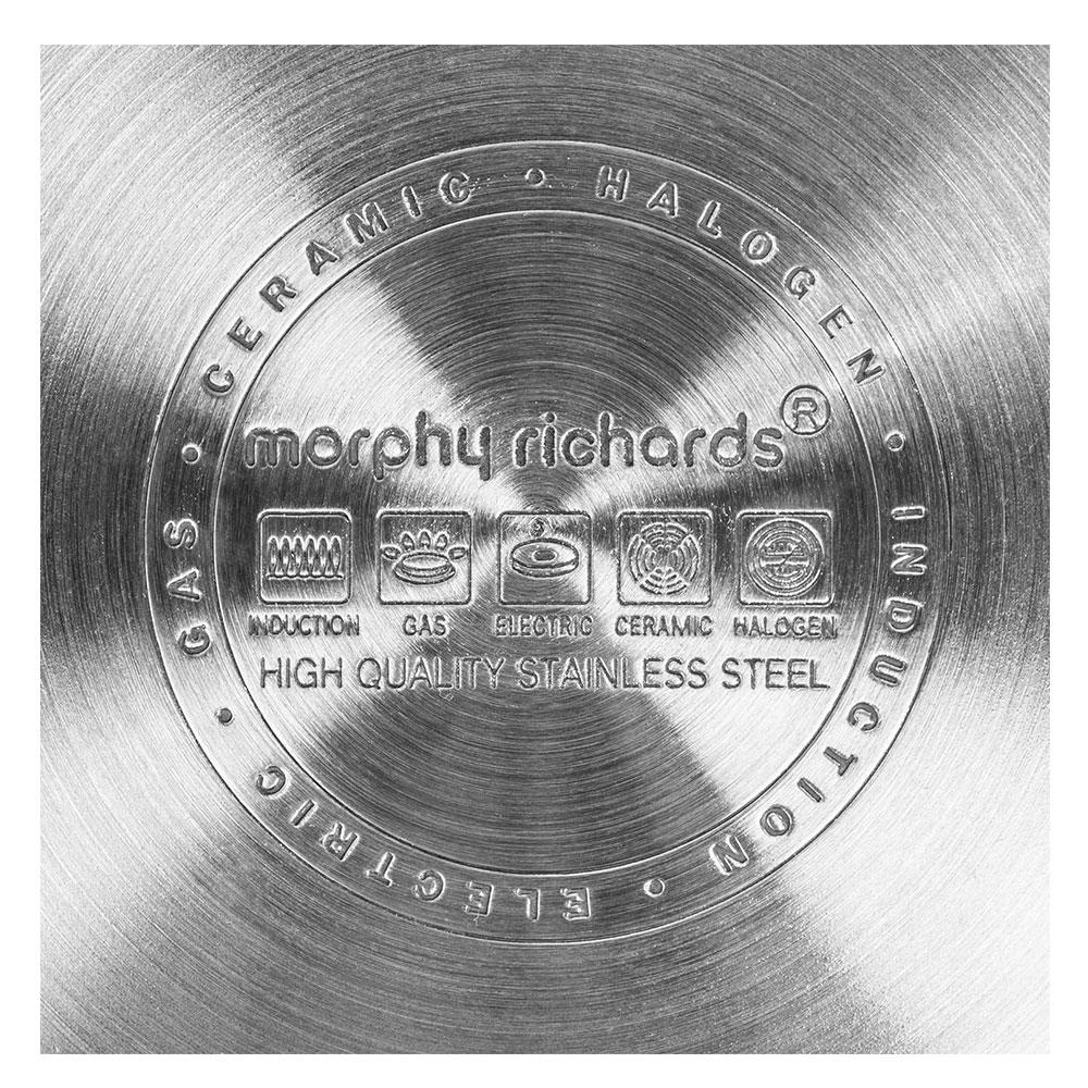 Morphy Richards Equip Pan Set 3 Piece – 16cm 18cm 20cm Stainless Steel Saucepan