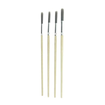 Coral Precision Artist Round Fitch Paint Brushes 5-Piece Set-Easy Clean Platinum Filaments