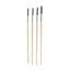 Coral Precision Artist Round Fitch Paint Brushes 5-Piece Set-Easy Clean Platinum Filaments