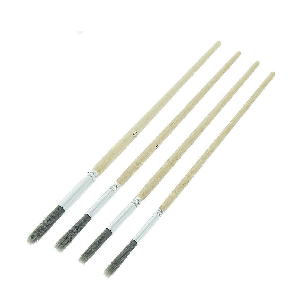 Coral Precision Artist Round Fitch Paint Brushes 5-Piece Set-Easy Clean Platinum Filaments Secondary image