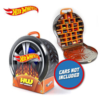 Hot Wheels Wheel Shaped Storage Car Case Metal Carry Case Holds Up to 29 Cars Multicolour