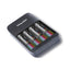 Infapower 4 Channel USB Battery Charger with 4 x AA 1300mAh Rechargeable Batteries Black
