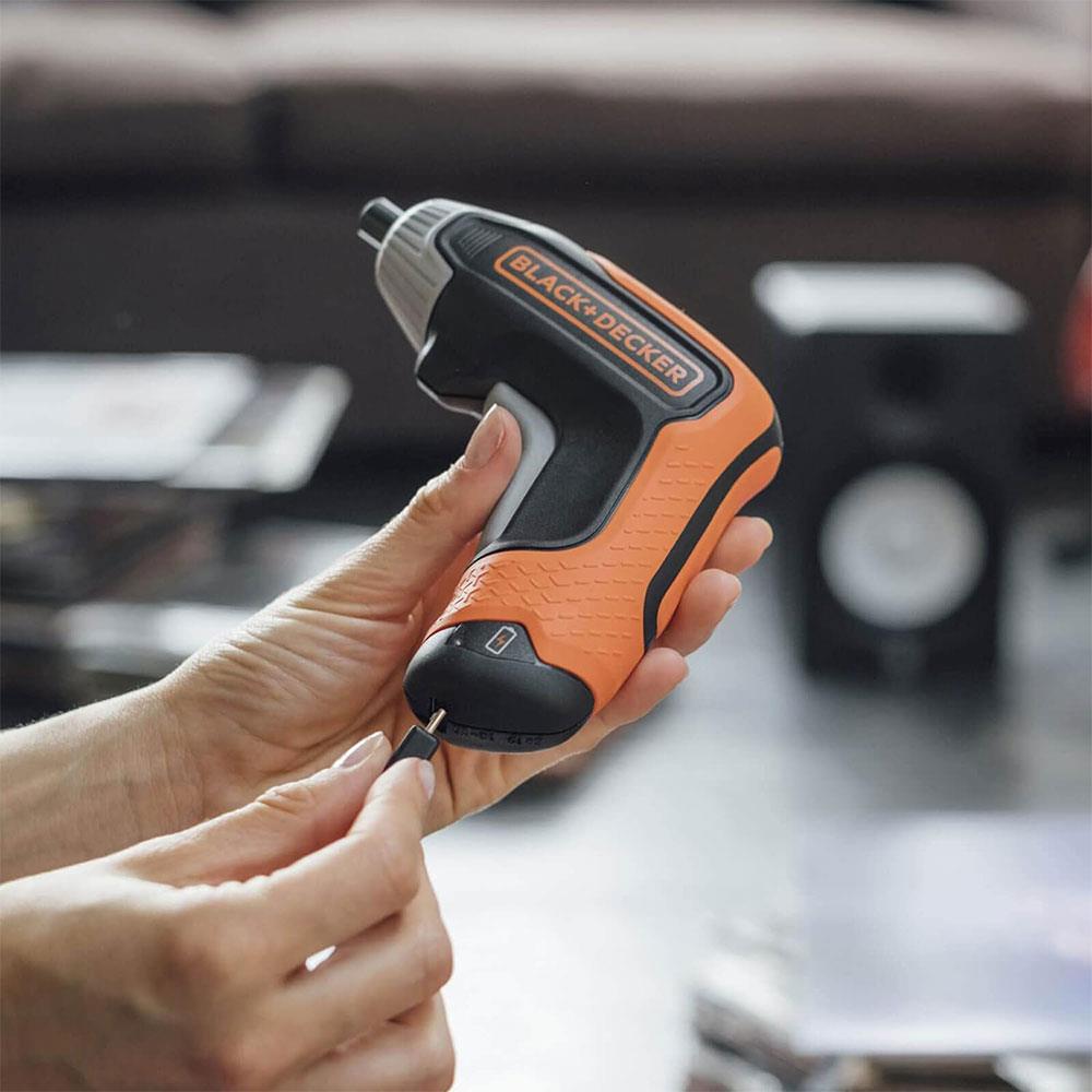 Black & Decker 3.6V Li-ion Cordless Rapid Driver Screwdriver With 2A Charger Storage Case - Orange/Black