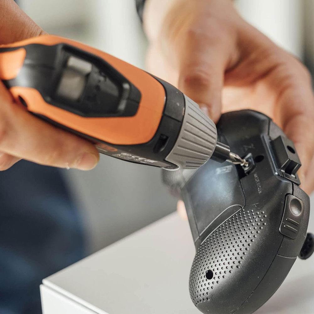 Black & Decker 3.6V Li-ion Cordless Rapid Driver Screwdriver With 2A Charger Storage Case - Orange/Black