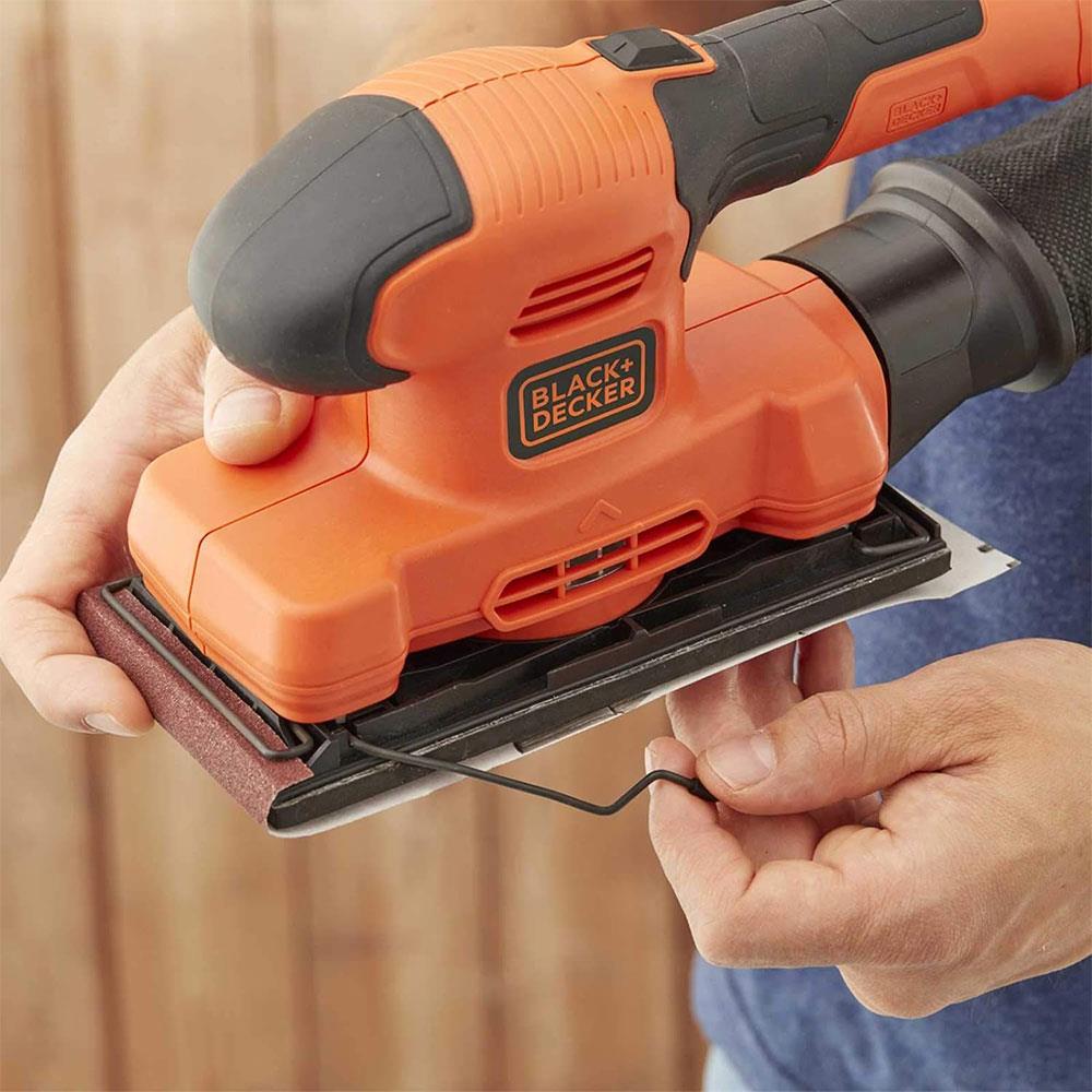 Black & Decker Electric 1/3 Sheet Finishing Sander 150W 240V - Orange/Black