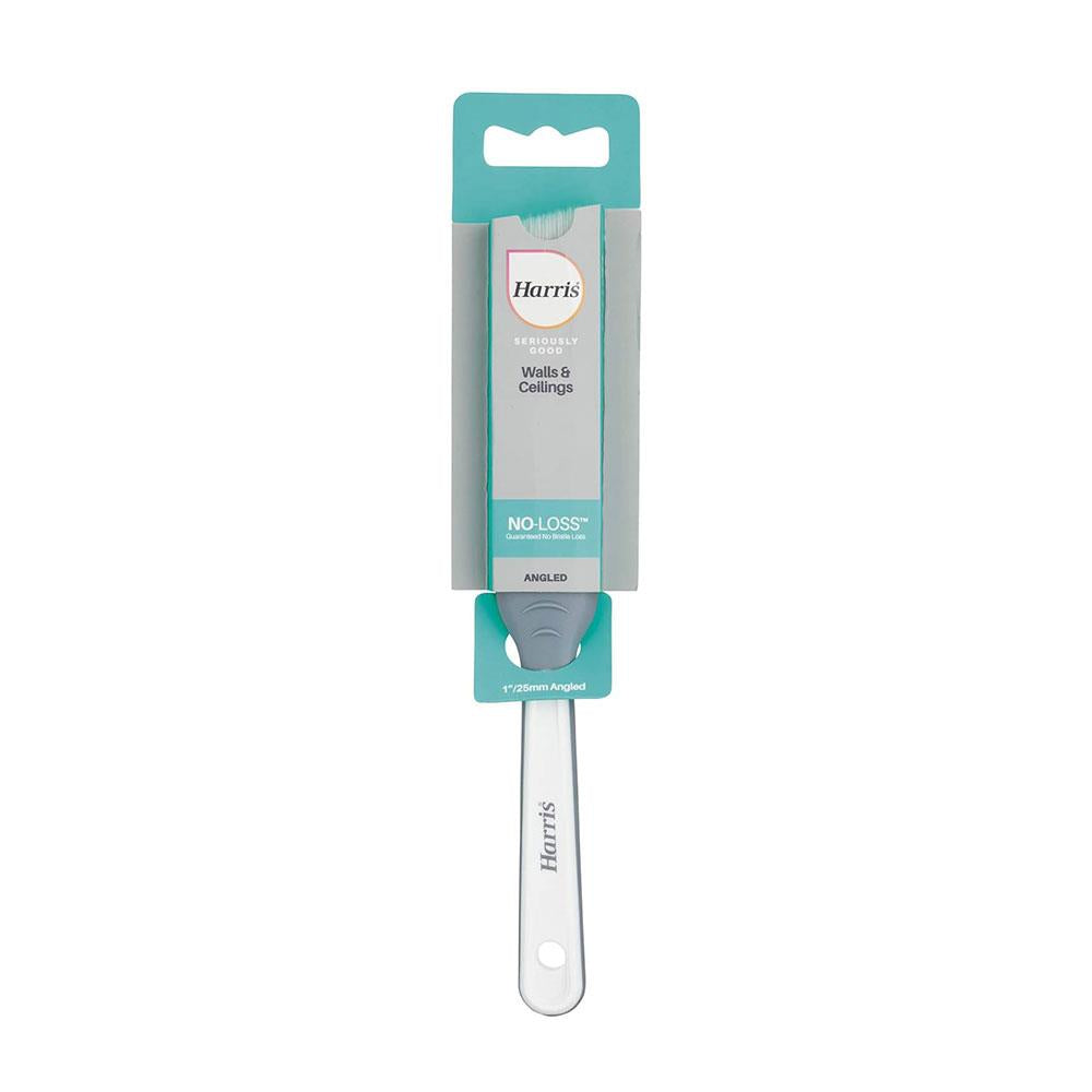 Harris Seriously Good No Loss Walls & Ceilings Angled Paint Brush 1 Inch 25mm - Silver/White Secondary image