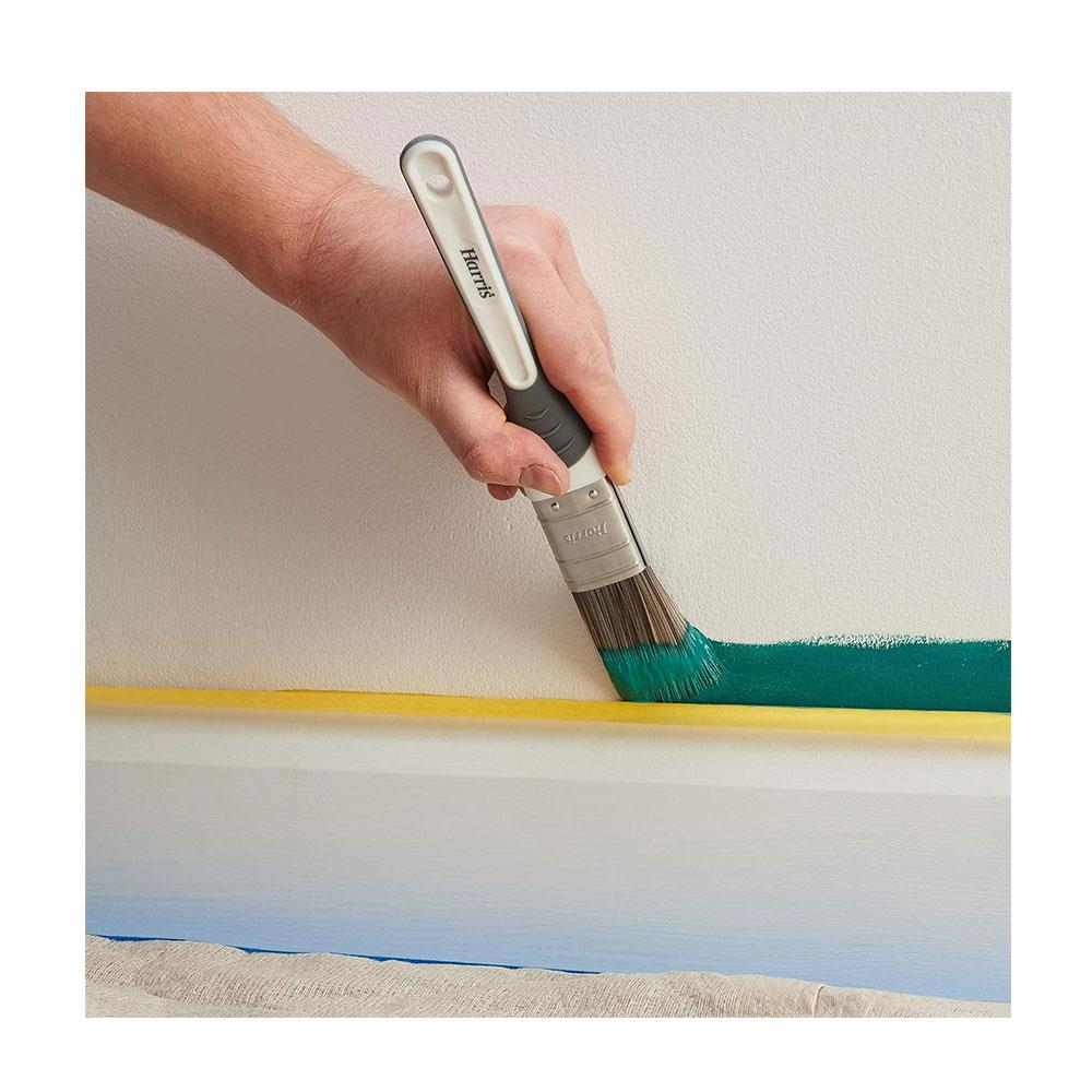 Harris Seriously Good No Loss Walls & Ceilings Angled Paint Brush 1 Inch 25mm - Silver/White