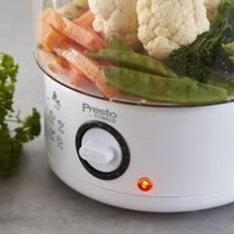 Tower Presto 2 Tier Steam Cooker 400W 2 x 2.4 Litres - White