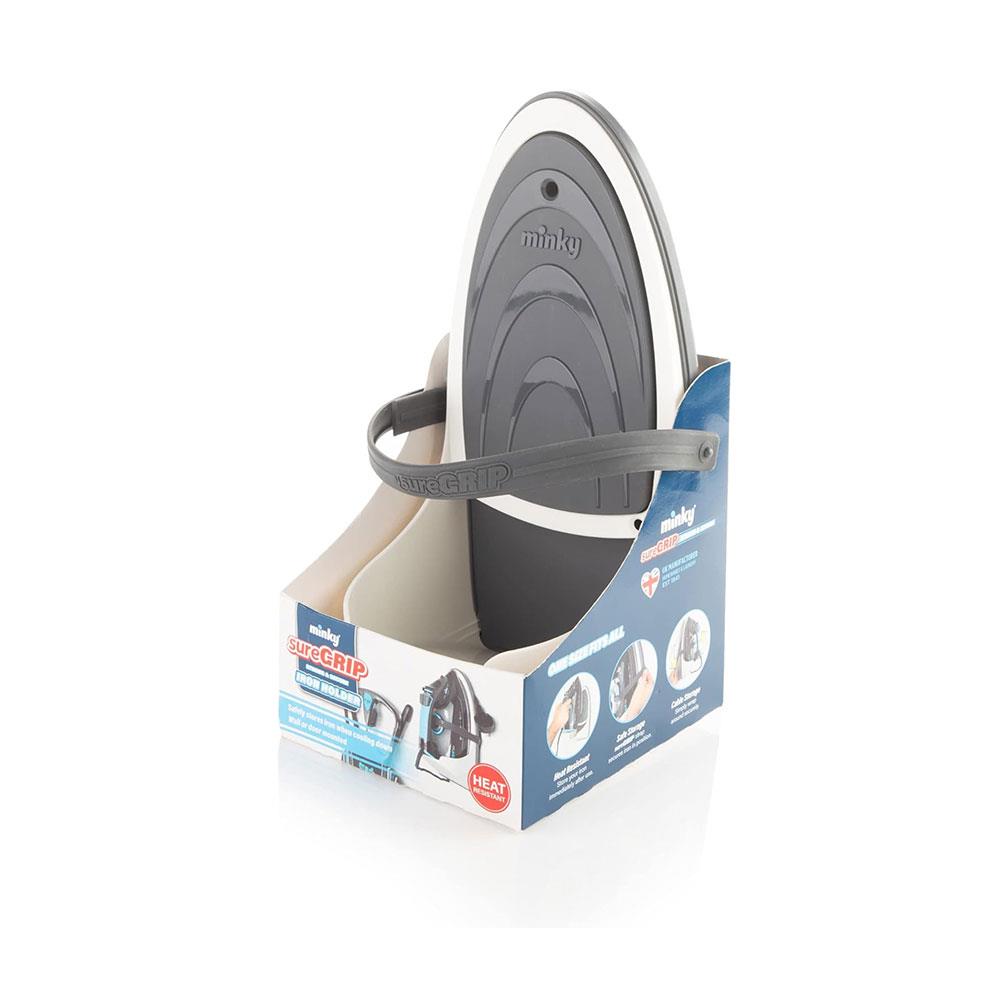 Minky Sure Grip Iron Holder With Strong And Secure Strip - Grey