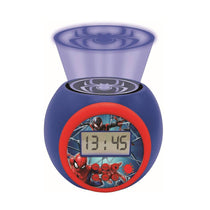 Lexibook Spider-Man Childrens Projector Clock With Night Light Timer Snooze Alarm - Multicolour