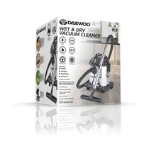 Daewoo Wet & Dry Cylinder Vacuum Cleaner 1000W 20 Litres Dust Tank - Silver