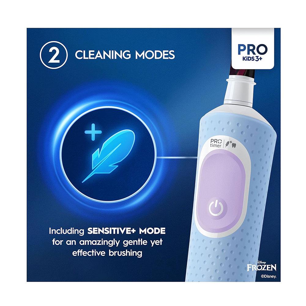 Oral-B Disney Frozen Vitality Pro Kids Electric Toothbrush 2 Modes - Blue D12KIDSPROFRZ