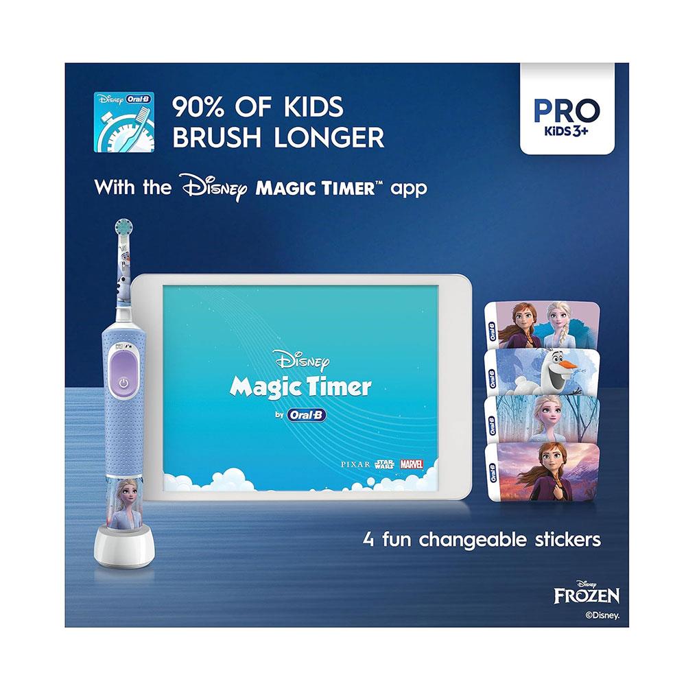 Oral-B Disney Frozen Pro Kids Electric Toothbrush 2 Modes With Travel Case Gift Set - Blue D12KIDSPROFRZGIFT Secondary image