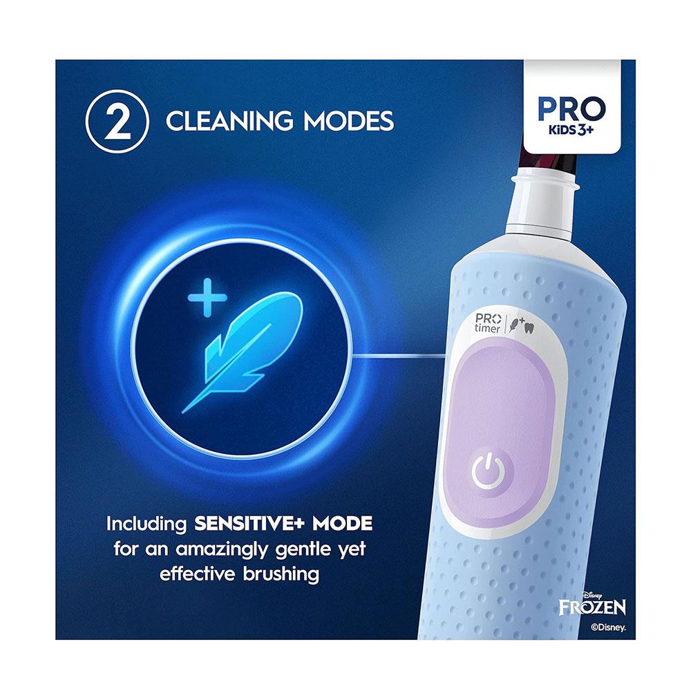 Oral-B Disney Frozen Pro Kids Electric Toothbrush 2 Modes With Travel Case Gift Set - Blue D12KIDSPROFRZGIFT
