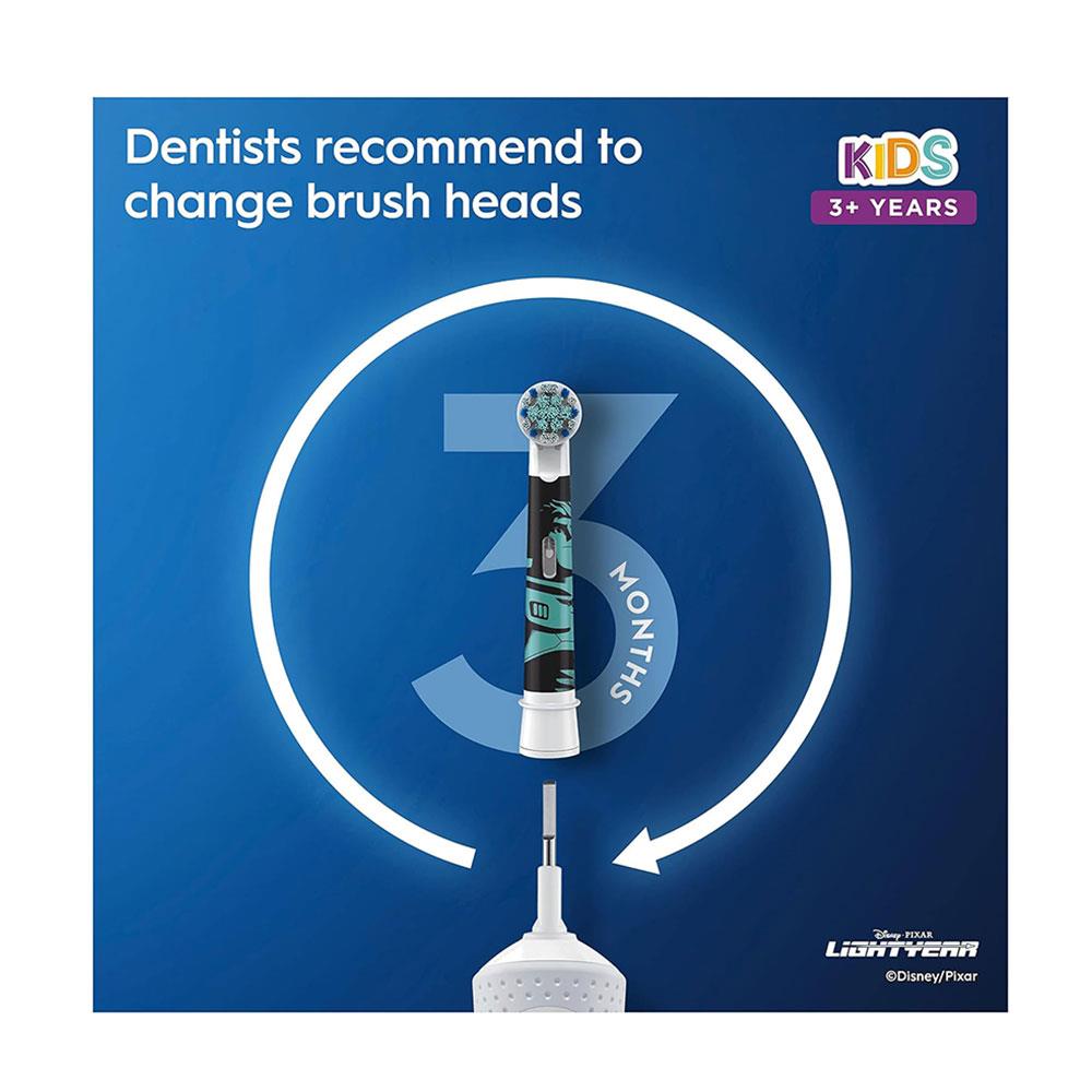 Oral-B Disney Pixar Lightyear Kids Electric Toothbrush 2 Modes Extra Soft - White
