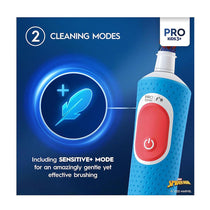 Oral-B Marvel Spiderman Vitality Pro Kids Electric Toothbrush 2 Modes Extra Soft - Red & Blue D12KIDSPROSPI