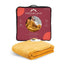 Dreamland Hurry Home Deluxe Velvet Herringbone Quilted Heated Warming Throw Blanket 120 x 160 cm - Mustard Yellow