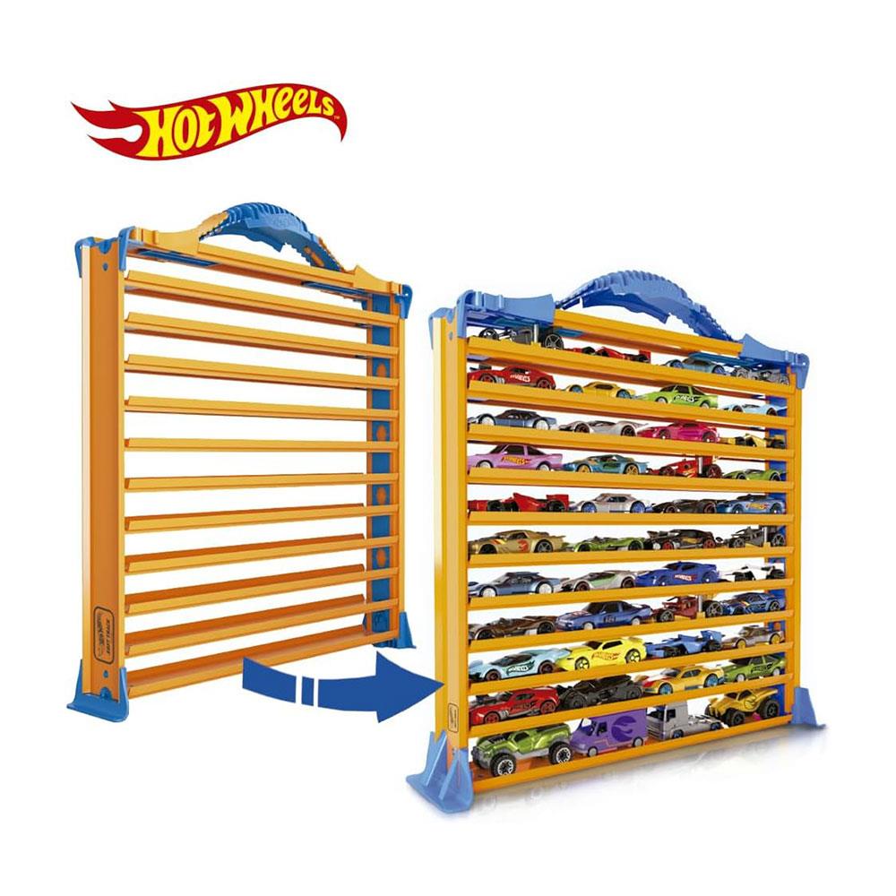 Hot Wheels Rack N' Track Cars & Toys Organiser Storage With 44 Vehicle Compartments - Multicolour Secondary image
