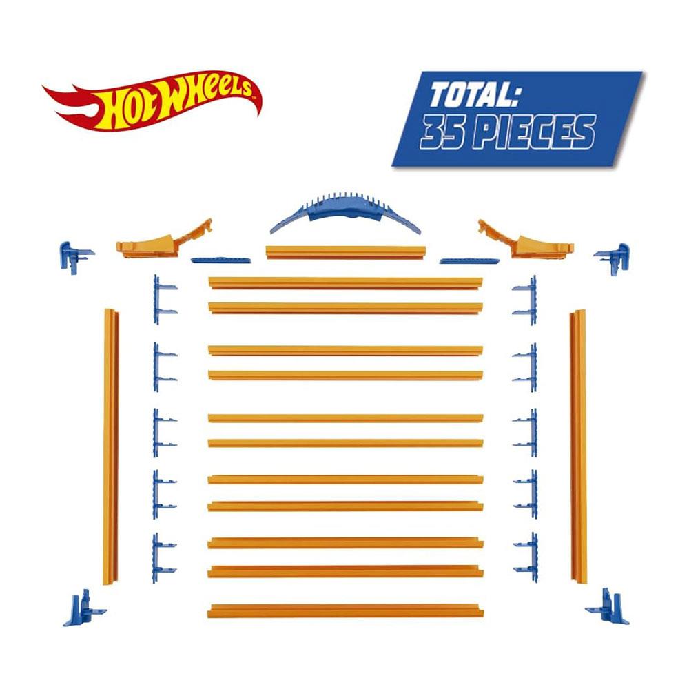 Hot Wheels Rack N' Track Cars & Toys Organiser Storage With 44 Vehicle Compartments - Multicolour