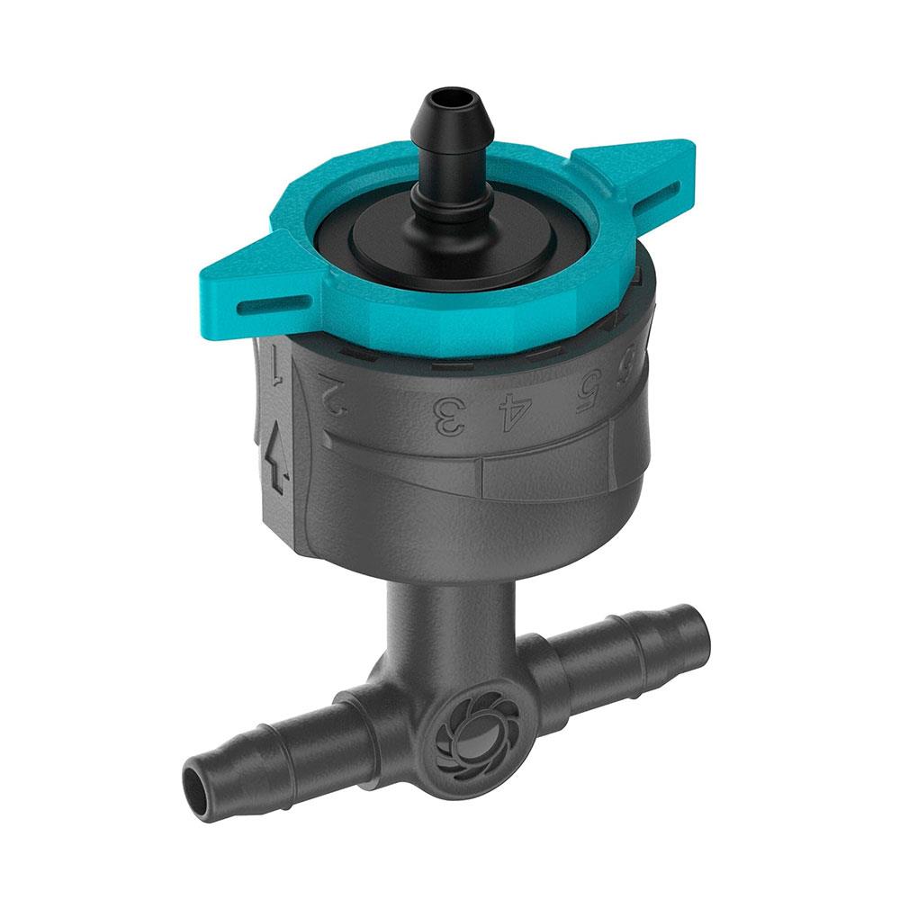 Gardena Micro Drip System Inline Adjustable Pressure Compensating Drip Head 1-8L/Hour 4.6mm - 5 Pack Main image