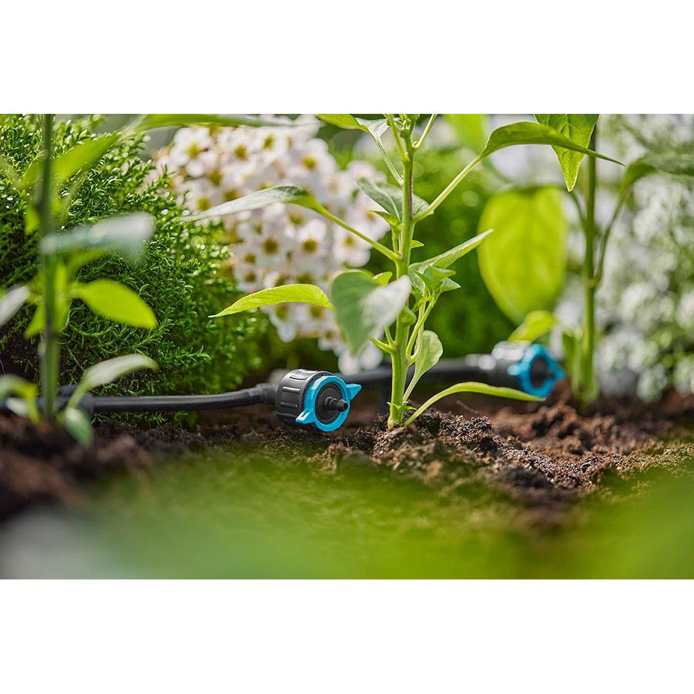 Gardena Micro Drip System Inline Adjustable Pressure Compensating Drip Head 1-8L/Hour 4.6mm - 5 Pack