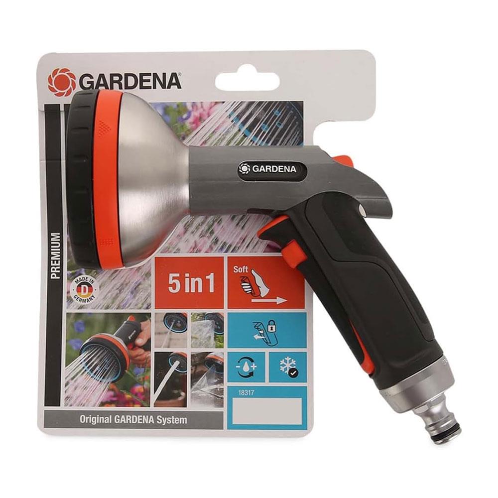 Gardena Premium Multi Sprayer 5 Spray Patterns For Watering And Cleaning - Orange/Grey