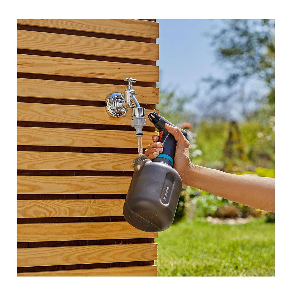 Gardena Pump Sprayer 1 EasyPump Battery Operated With 360° Water Level Indicator - Orange/Grey