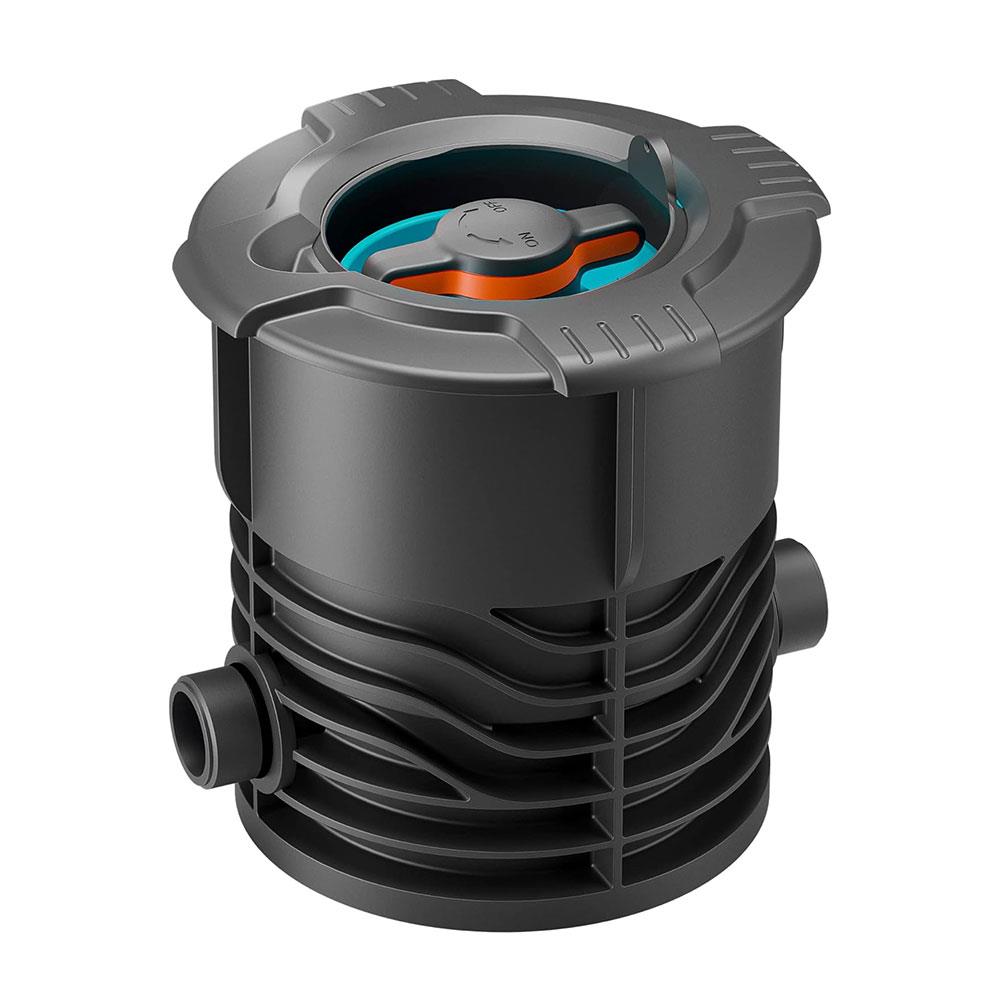 Gardena Regulator And Shut-Off Valve With 3/4 Inch External Male Thread - Black Main image