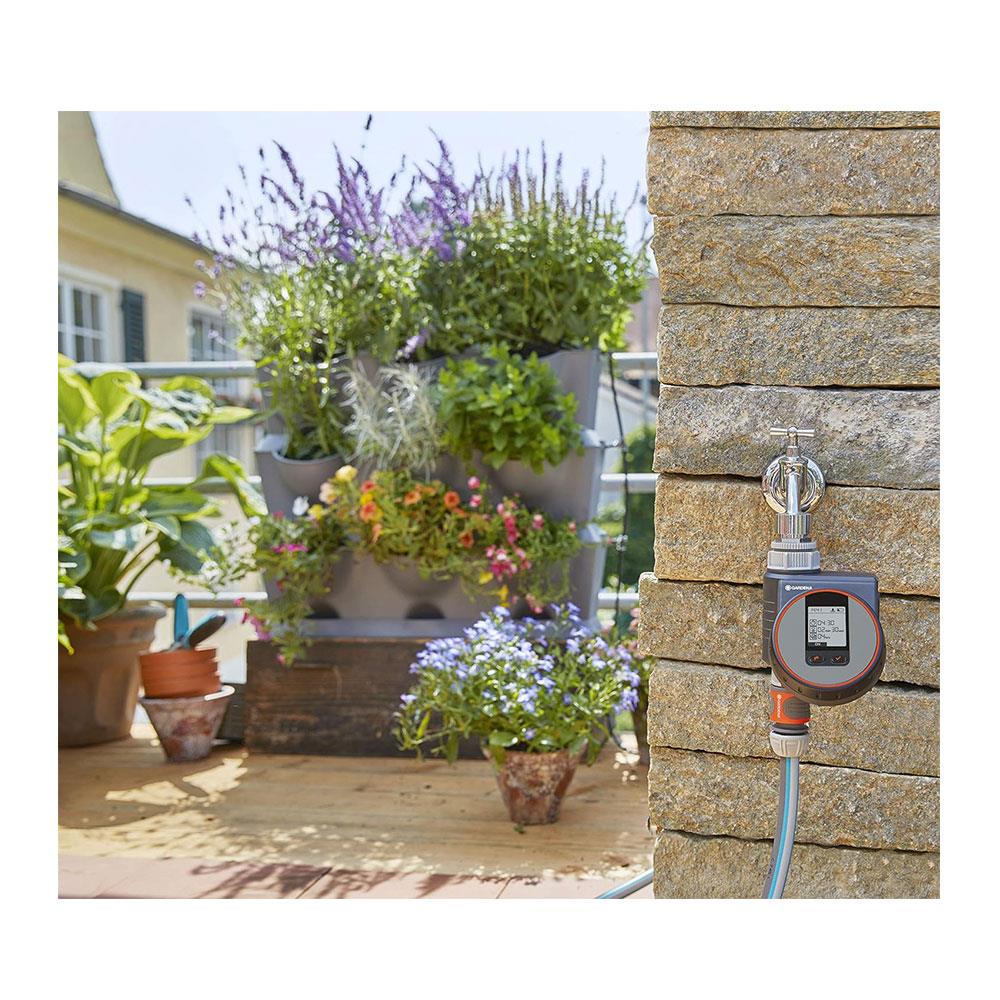 Gardena Water Control Flex For Automatic Watering on Balconies And Terraces - Orange/Grey