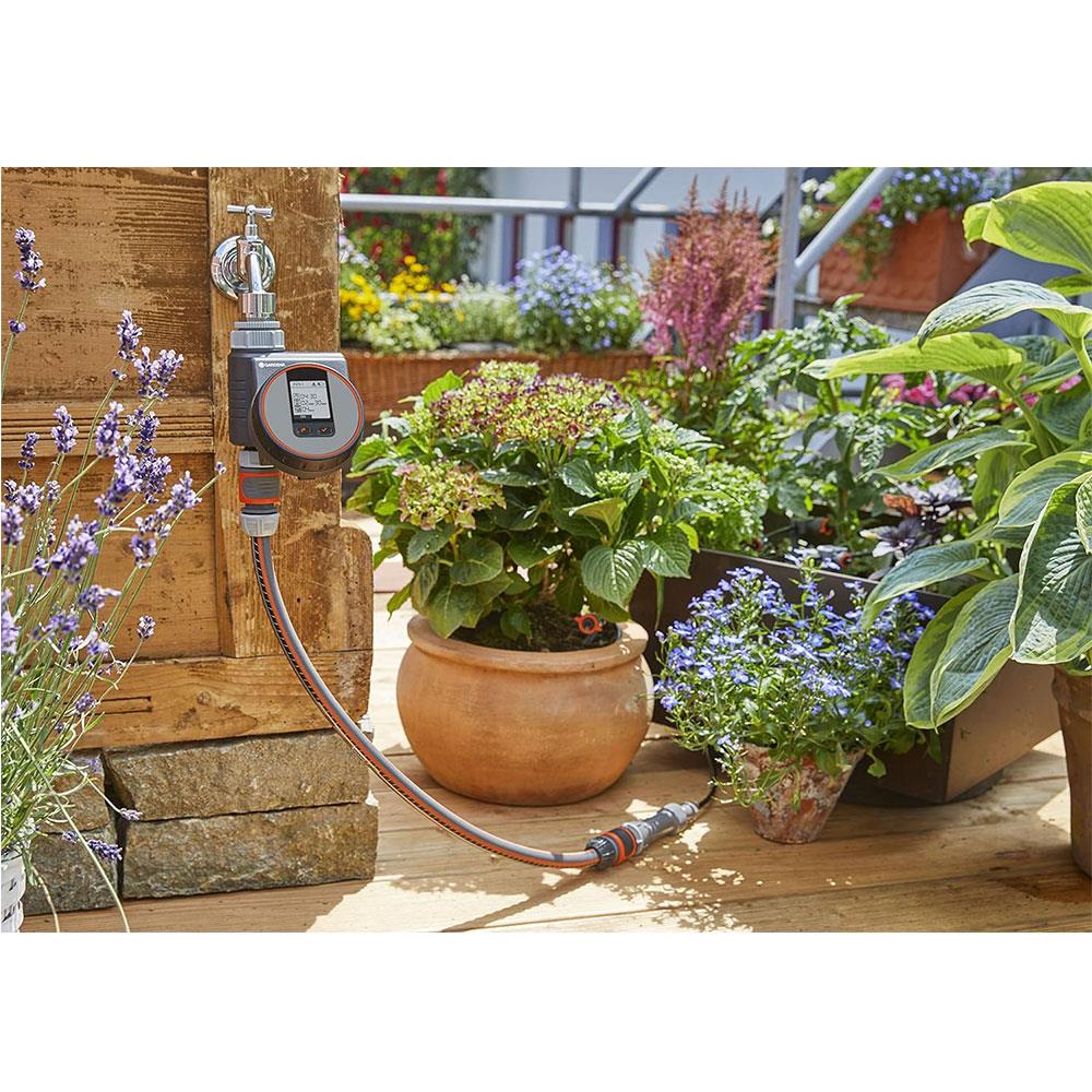 Gardena Water Control Flex For Automatic Watering on Balconies And Terraces - Orange/Grey