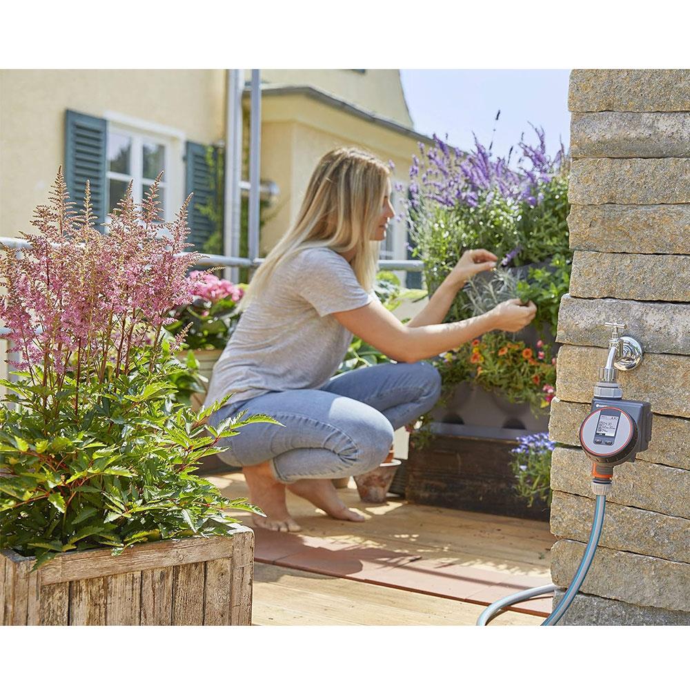 Gardena Water Control Flex For Automatic Watering on Balconies And Terraces - Orange/Grey