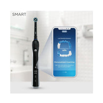 Oral-B Smart 4 4500 Electric Toothbrush 3 Modes 2 Tooth Brush Heads Travel Case - Black Edition