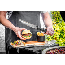 MasterClass Barbecue Tongs & Turner Stainless Steel Utensils With Long Heat Resistant Handles - Set of 2