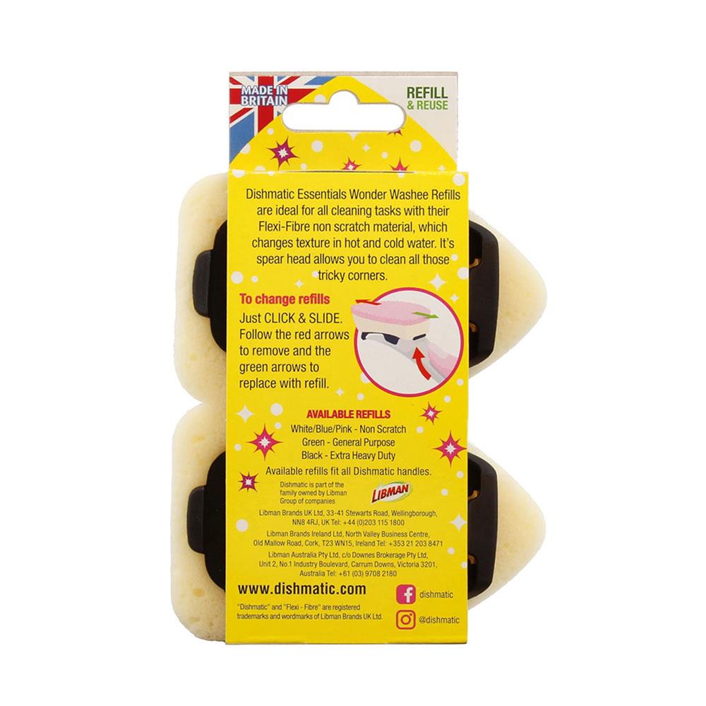 Dishmatic Wonder Washee Refills Non Scratch Sponge Scourers 2 Pack - Multicolour Secondary image