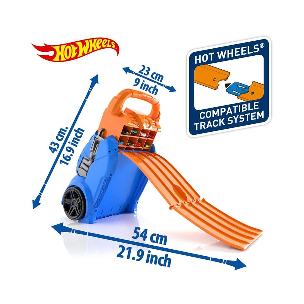 Hot Wheels Multilauncher Ultra Racing Car Case Stores Up To 20 Cars - Multicolour