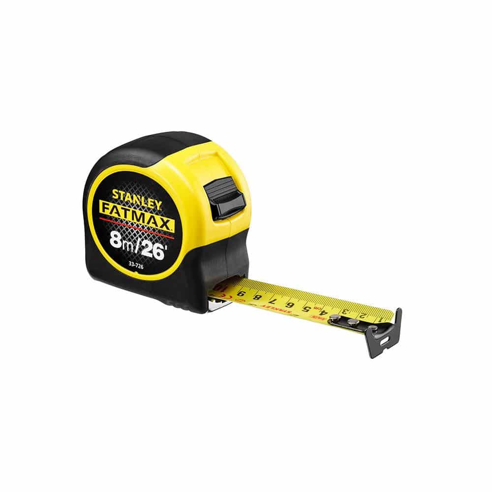 Stanley FatMax Blade Armor Magnetic Measure Tape 8 Metres 26ft Metric & Imperial - Yellow/Black Secondary image