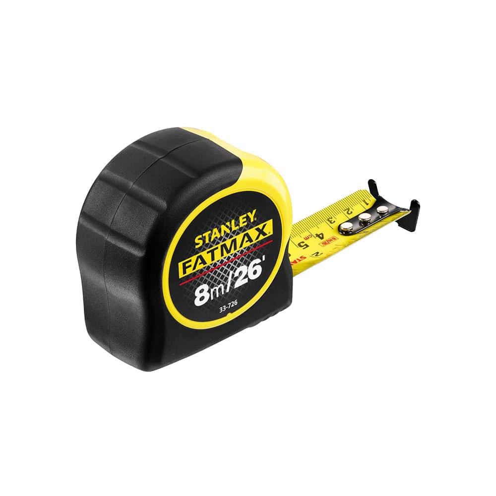 Stanley FatMax Blade Armor Magnetic Measure Tape 8 Metres 26ft Metric & Imperial - Yellow/Black