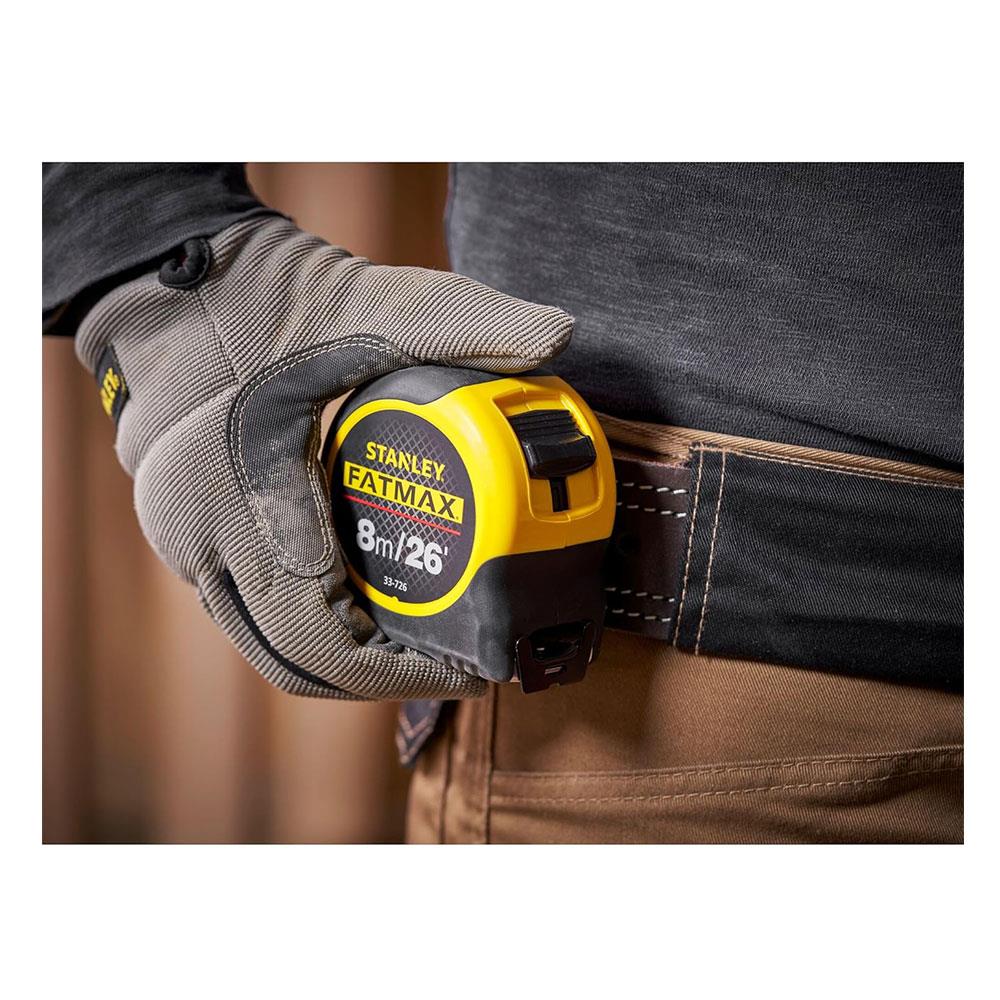 Stanley FatMax Blade Armor Magnetic Measure Tape 8 Metres 26ft Metric & Imperial - Yellow/Black