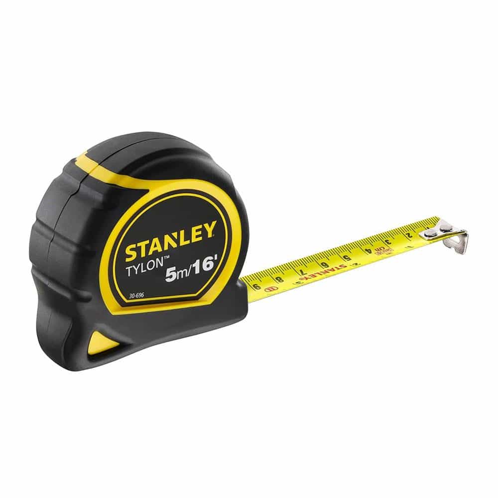 Stanley Tylon Measure Tape 5 Metres 16 Inch Metric & Imperial - Yellow/Black Main image