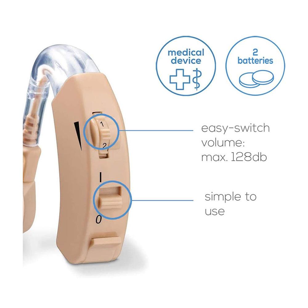Beurer HA 20 Hearing Amplifier Frequency Range 200 To 5000Hz With 3 Attachments - Nude