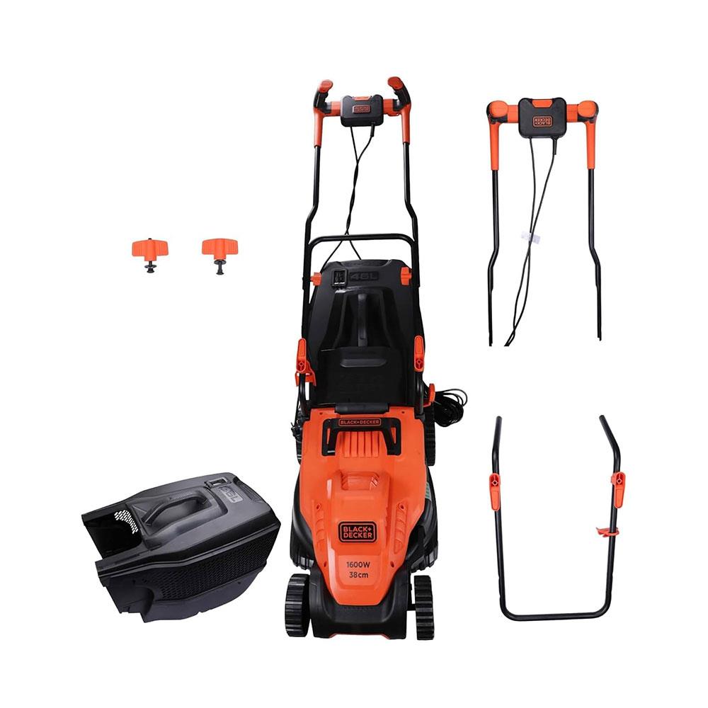 Black & Decker Lawn Mower With Bike Handle 38cm Cutting Width 1600W 240V - Orange/Black