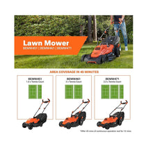 Black & Decker Lawn Mower With Bike Handle 38cm Cutting Width 1600W 240V - Orange/Black