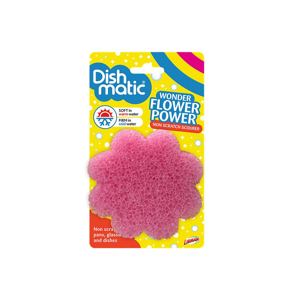 Dishmatic Wonder Flower Power Non Scratch Scrub Scourer - Multicolour Main image