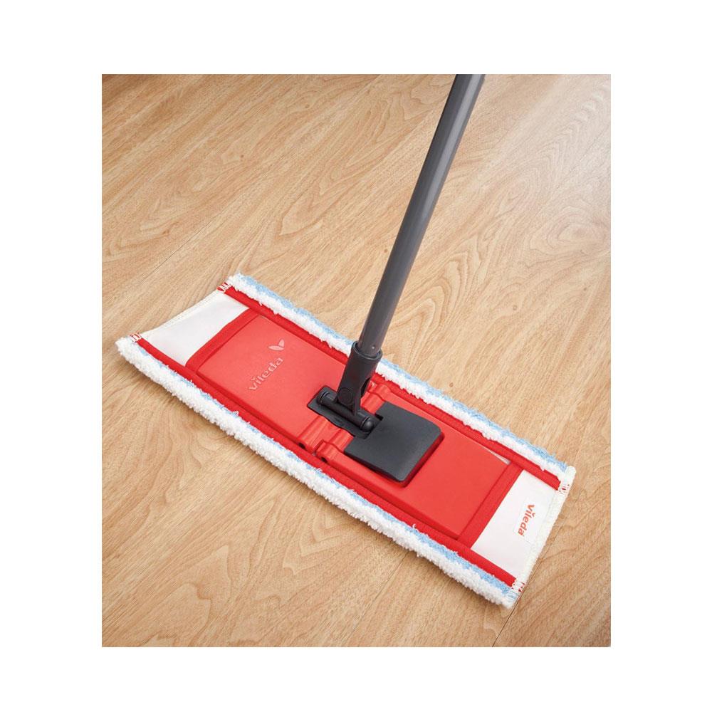 Vileda Active Max Mop With Telescopic Broom Handle Microfibre & Cotton - Red/Black Secondary image