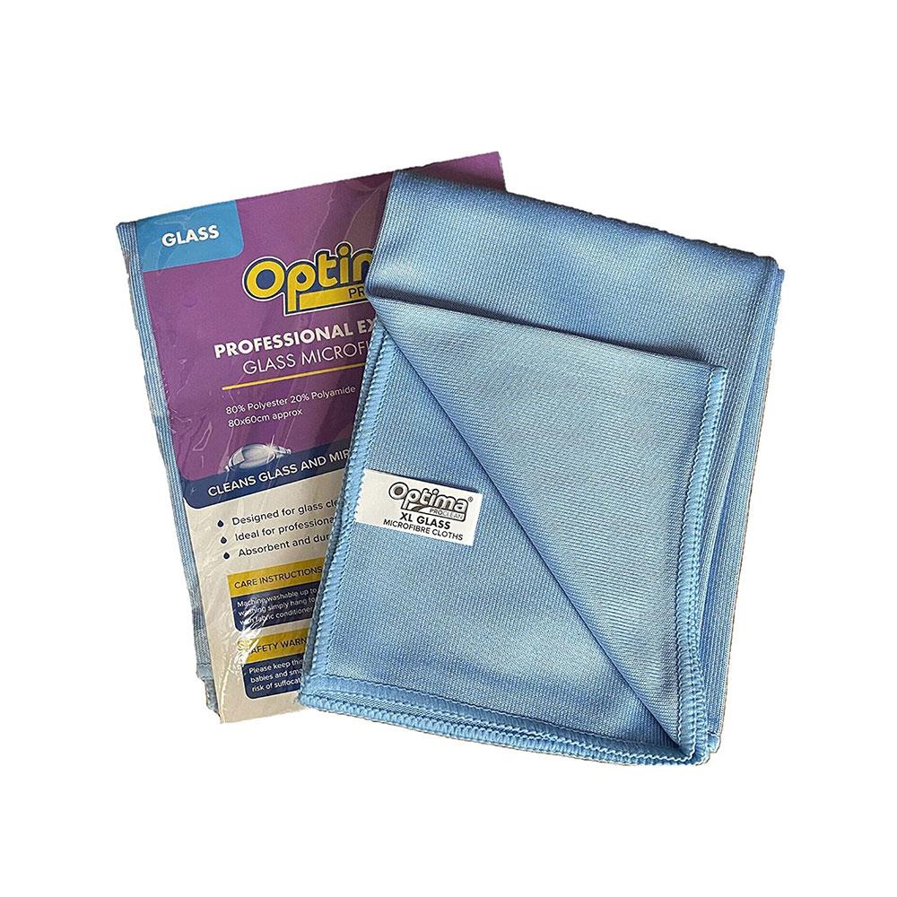 Optima Glass Professional XL Microfibre Cloth 60cm x 80cm - Blue Secondary image