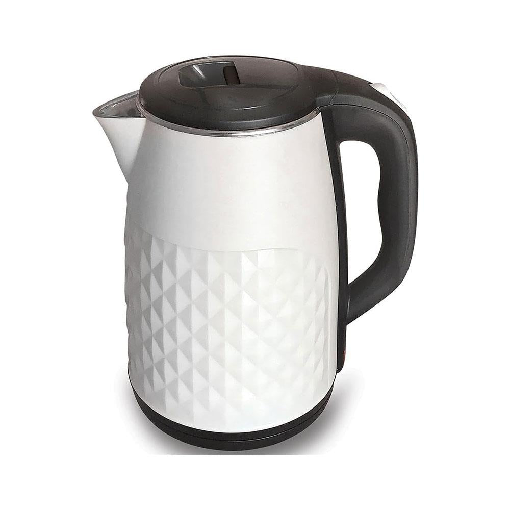 Infapower Diamond Design Cordless Kettle 360 Degree 1800W 2.5 Litres - White