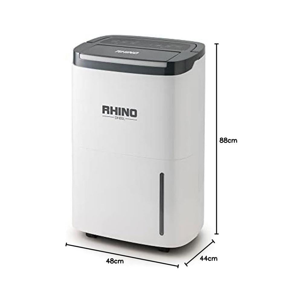 Rhino H03602 Domestic Dehumidifier 20 Litres With High & Low Settings Timer 230V - White Secondary image