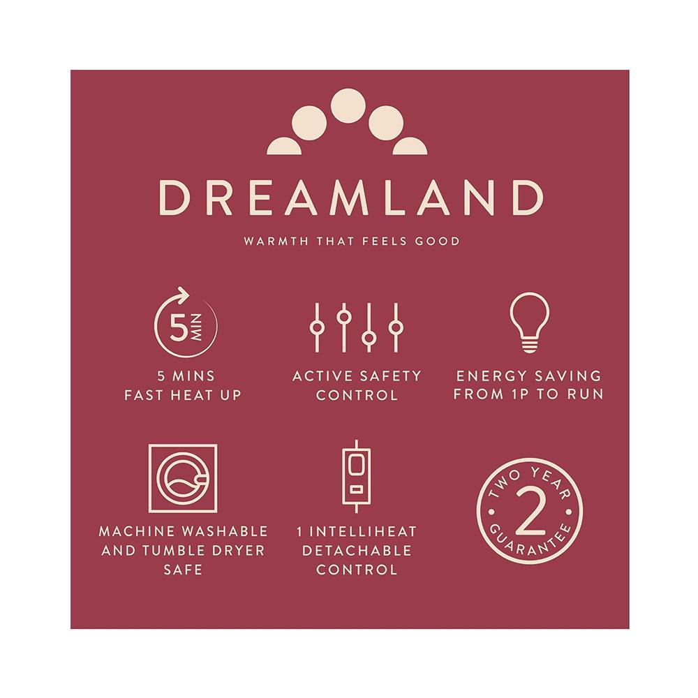 Dreamland Hurry Home Deluxe Velvet Warming Throw Electric Blanket 160cm x 120cm - Green
