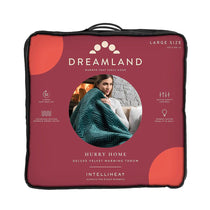 Dreamland Hurry Home Deluxe Velvet Warming Throw Electric Blanket 160cm x 120cm - Green